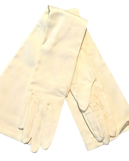Elegant Vintage Italy Paris Long White Wedding Gloves