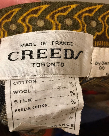 Vintage Angora Patchwork France Creeds Wrap skirt BOHO
