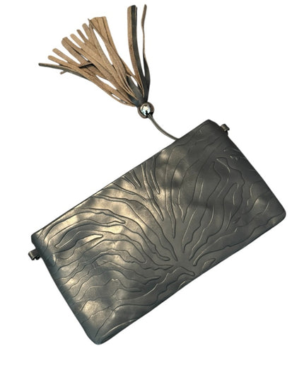 Elegant Gray Clutch with Tassel Sam & Kate