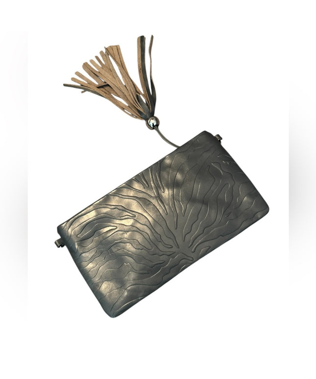 Elegant Gray Clutch with Tassel Sam & Kate