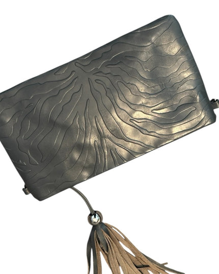 Elegant Gray Clutch with Tassel Sam & Kate