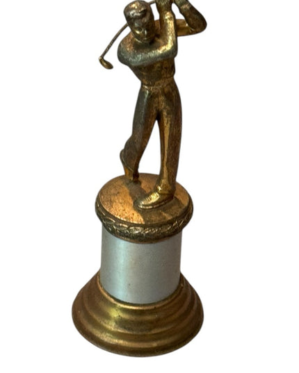 Antique 1920s Art Deco Gold Brass Golf Trophy