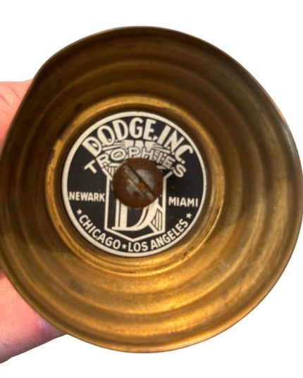 Antique 1920s Art Deco Gold Brass Golf Trophy