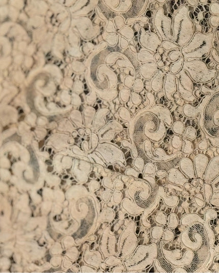 Antique 1930s cream lace  top white beige sleeveless evening cocktail blouse