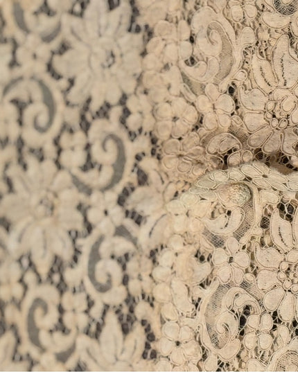 Antique 1930s cream lace  top white beige sleeveless evening cocktail blouse