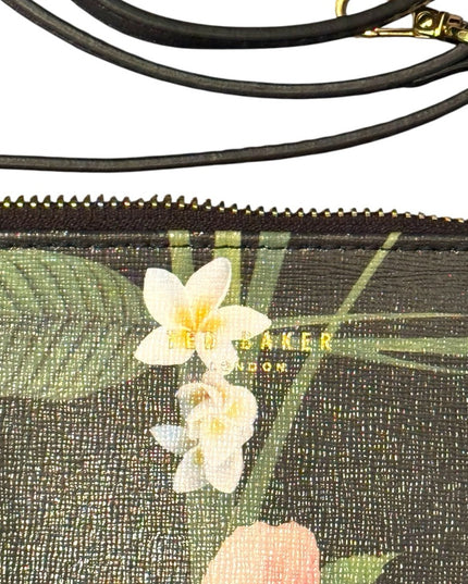 Ted Baker Floral Black Crossbody Bag Colorful Flowers & Black