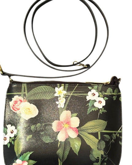 Ted Baker Floral Black Crossbody Bag Colorful Flowers & Black