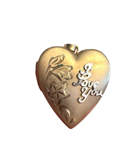 Vintage 14K GF “I Love You”  Heart Locket 1” Pendant