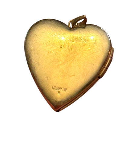 Vintage 14K GF “I Love You”  Heart Locket 1” Pendant