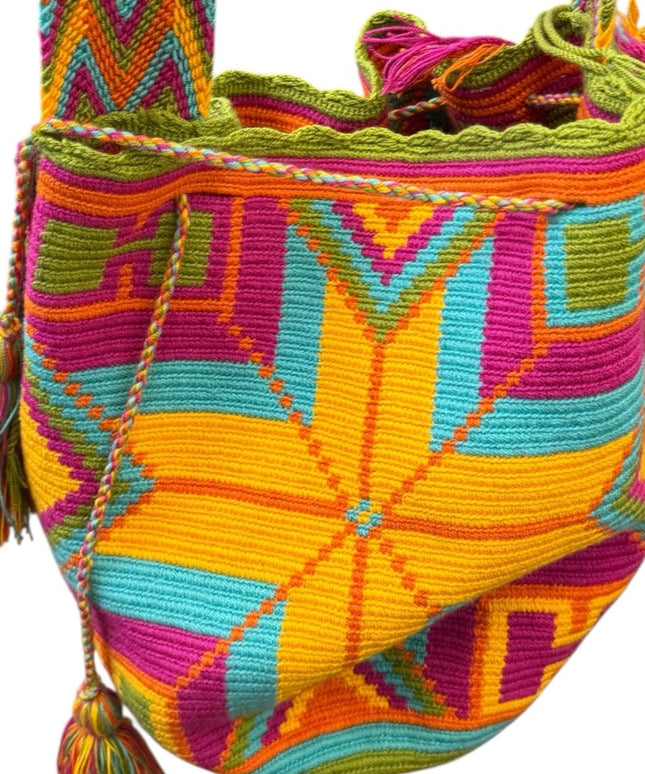 Colorful Woven Shoulder Bag Wayuu Tribe Handmade hippi boho vintage