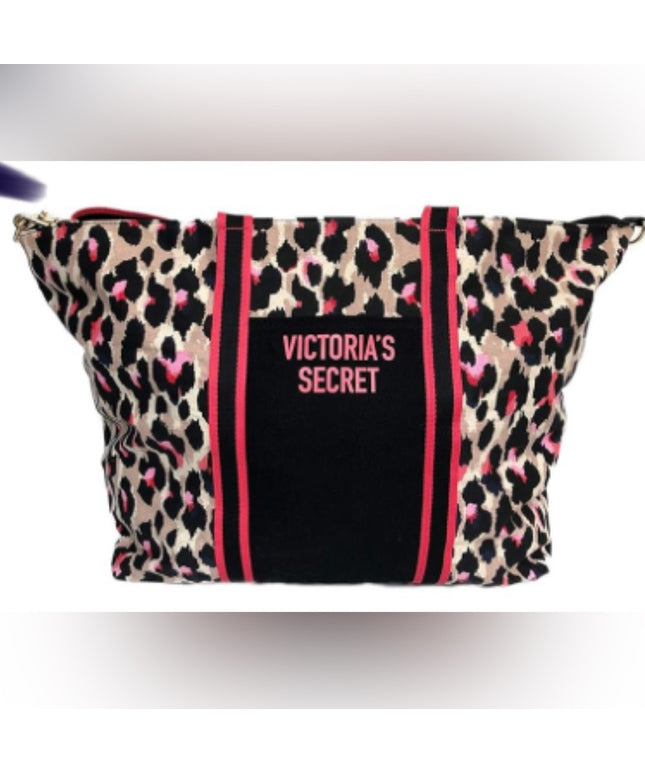 Victoria's Secret Leopard Print Tote Bag Weekender Overnighter