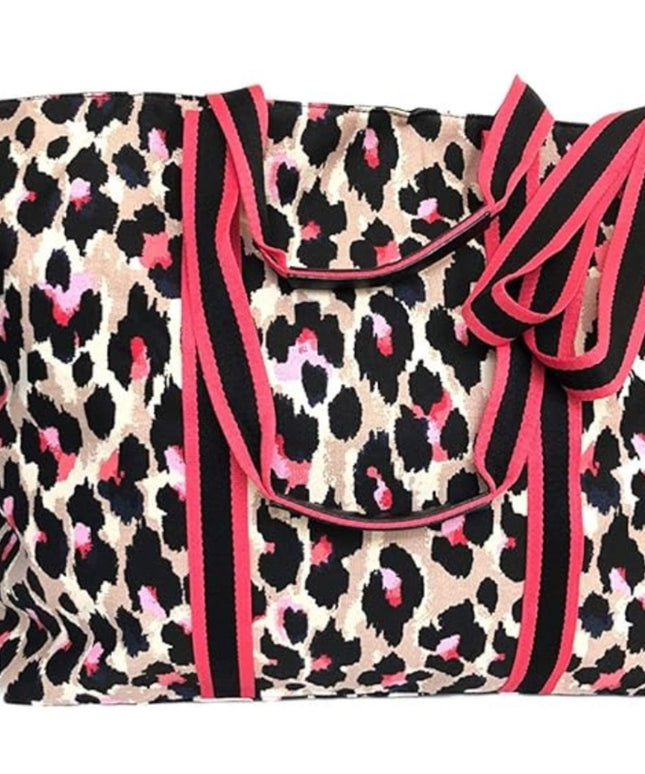 Victoria's Secret Leopard Print Tote Bag Weekender Overnighter