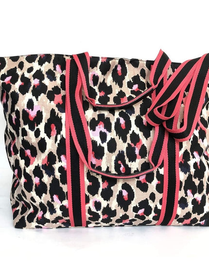 Victoria's Secret Leopard Print Tote Bag Weekender Overnighter