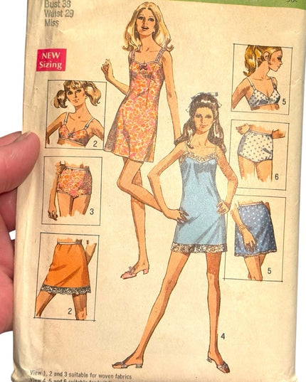 Simplicity #8750 Vintage  Women's Skip Bra Panties Sewing Pattern UNCUT SZ 16