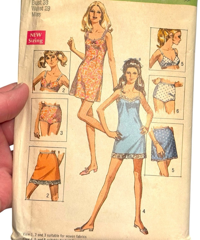 Simplicity #8750 Vintage  Women's Skip Bra Panties Sewing Pattern UNCUT SZ 16