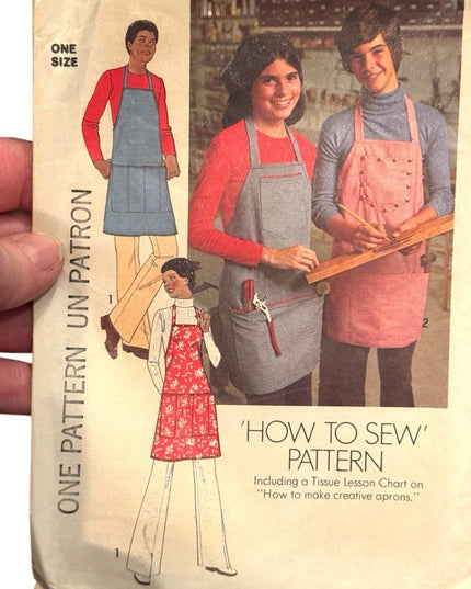 Simplicity #7254 Apron Sewing Pattern HOW TO SEW Vintage Designs UNCUT