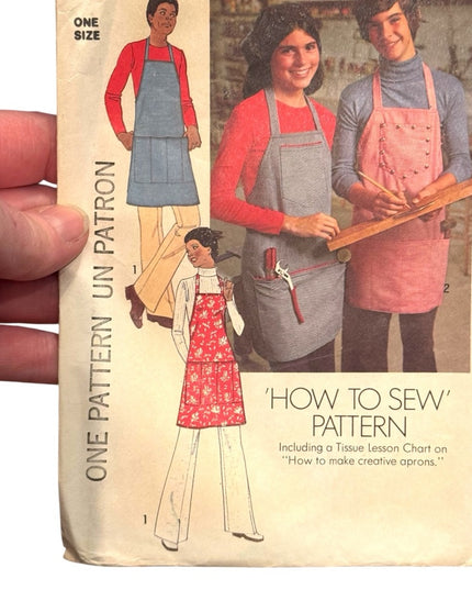 Simplicity #7254 Apron Sewing Pattern HOW TO SEW Vintage Designs UNCUT