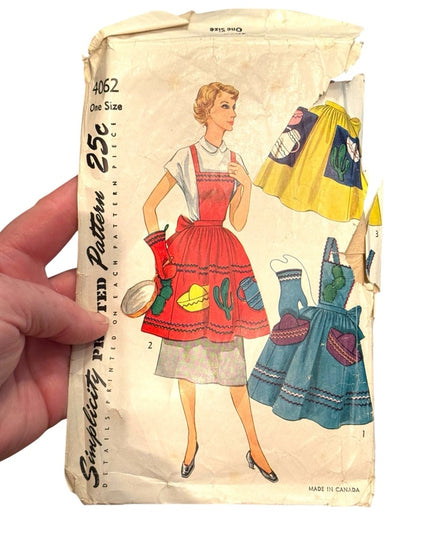 Vintage Simplicity #4062 Apron Sewing Pattern C1950s