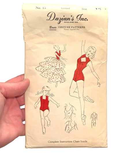 Dazian's Vintage #15 C1940s SZ 16 Leotard Costume Pattern UNCUT