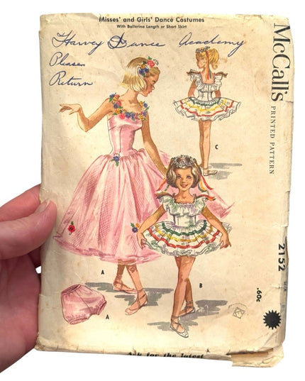 Simplicity #2152 C1957 Girls Dance Costumes SZ8 Vintage