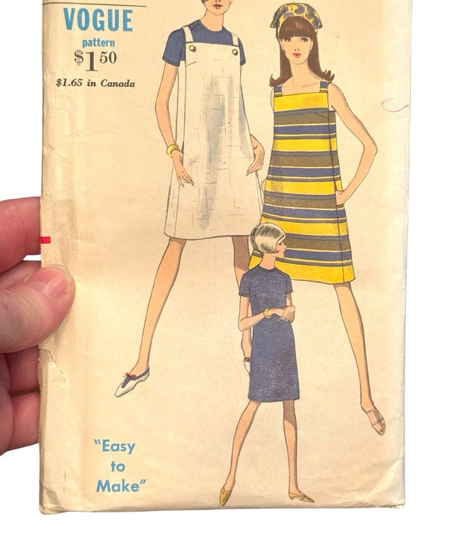Vogue Vintage #7029 Sewing Pattern EASY JUMPER Dress SZ12 C1950s