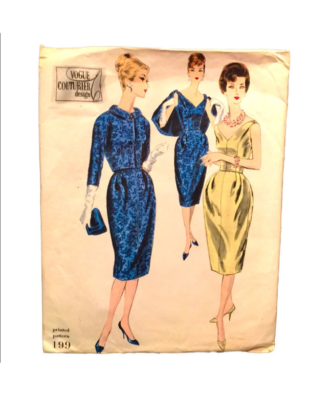 Vintage Vogue #199 Sewing pattern dress & Jacket Sz 18