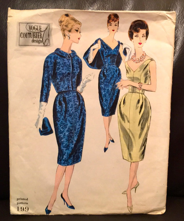 Vintage Vogue #199 Sewing pattern dress & Jacket Sz 18