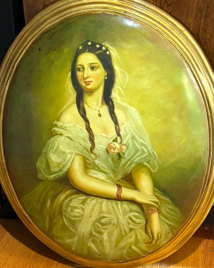 Vintage Large Hand painted Italian Domed Florentine Gold Gilt  Victorian…