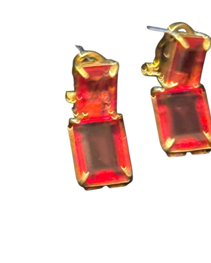 Heidi Daus HOT ROCKS Necklace & Earrings NIB Red Elegant Gold Pave Jewelry NEW