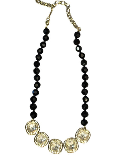 HEIDI DAUS "Captivating Cushion" Crystal Beaded Drop Necklace Clear Color NIB