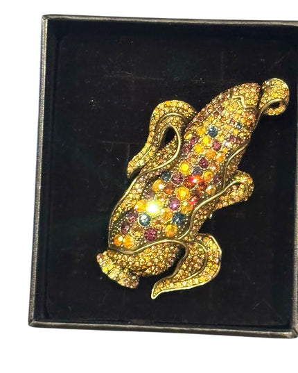 HEIDI DAUS "A-MAIZE-ING" CRYSTAL CORN PIN BROOTCH - NEW RARE NIB