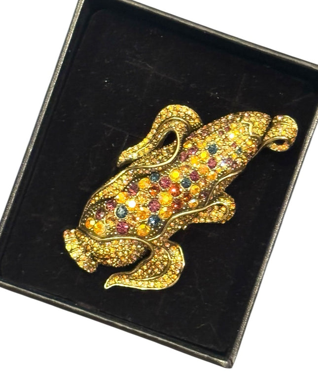 HEIDI DAUS "A-MAIZE-ING" CRYSTAL CORN PIN BROOTCH - NEW RARE NIB