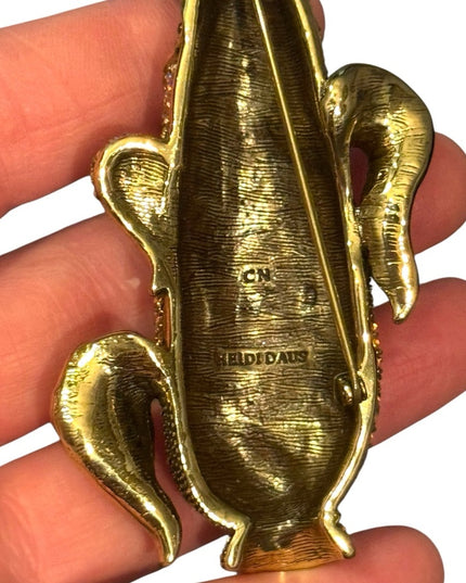 HEIDI DAUS "A-MAIZE-ING" CRYSTAL CORN PIN BROOTCH - NEW RARE NIB