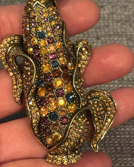 HEIDI DAUS "A-MAIZE-ING" CRYSTAL CORN PIN BROOTCH - NEW RARE NIB