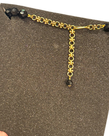 Elegant HEIDI DAUS
Ice Single Strand Pendant Necklace Black and Gold Necklace