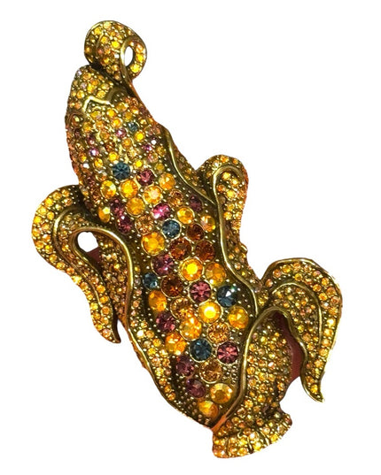 HEIDI DAUS "A-MAIZE-ING" CRYSTAL CORN PIN BROOTCH - NEW RARE NIB