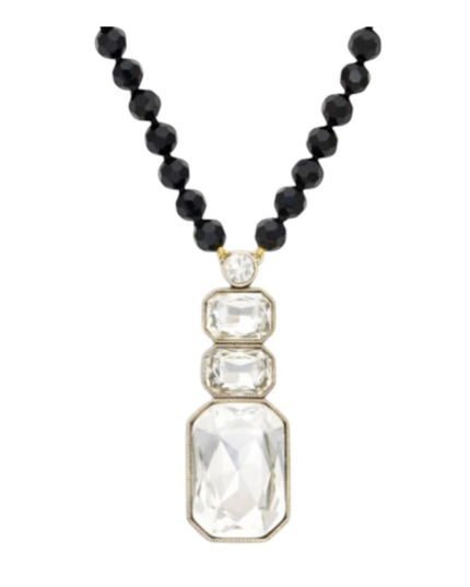 Elegant HEIDI DAUS
Ice Single Strand Pendant Necklace Black and Gold Necklace