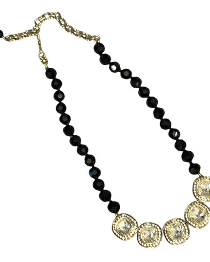 HEIDI DAUS "Captivating Cushion" Crystal Beaded Drop Necklace Clear Color NIB