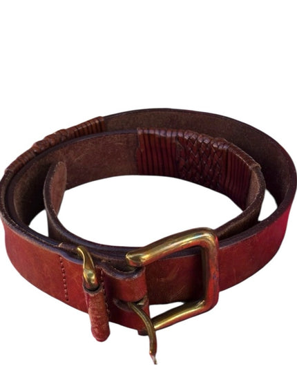 Vintage Tan leather distressed belt 42”