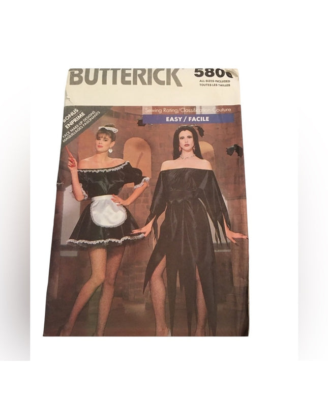 Butterick womens costume sewing pattern OS Vampire Elvira