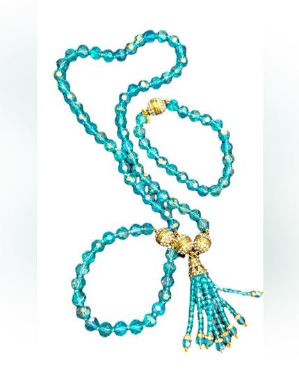 Blue Heidi Daus Beaded Necklace Bracelet Set Heidi Endless Possibilities…