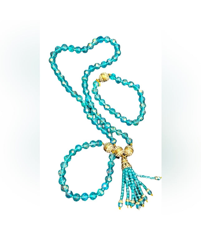 Blue Heidi Daus Beaded Necklace Bracelet Set Heidi Endless Possibilities…