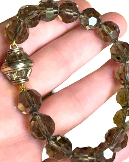 Retired Heidi Daus chunky bead crystal bracelet 11mm