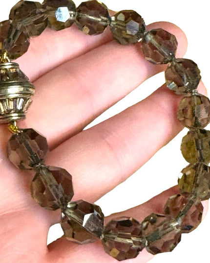 Retired Heidi Daus chunky bead crystal bracelet 11mm