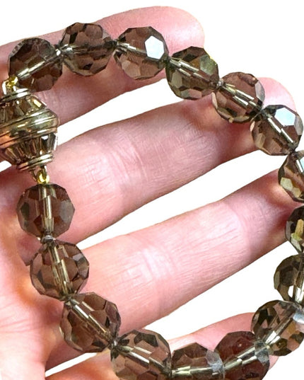 Retired Heidi Daus chunky bead crystal bracelet 11mm