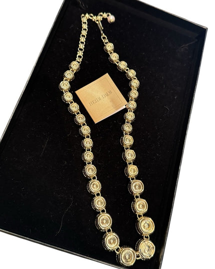 Heidi Daus RARE Lilacs Stunning Purple & Blue CRYSTAL & Gold  Necklace
