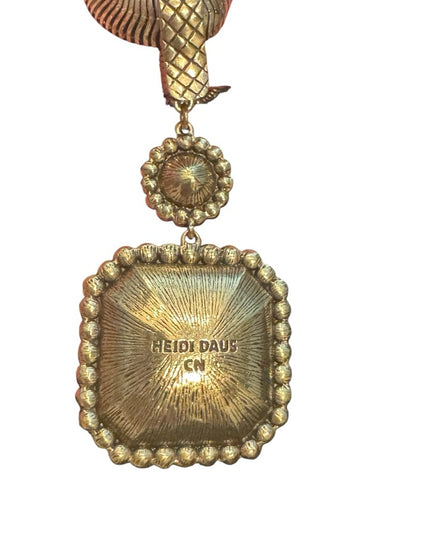 HEIDI DAUS "Breakfast at Heidi's" Jonquil Canary Crystal Enhancer Necklace NIB