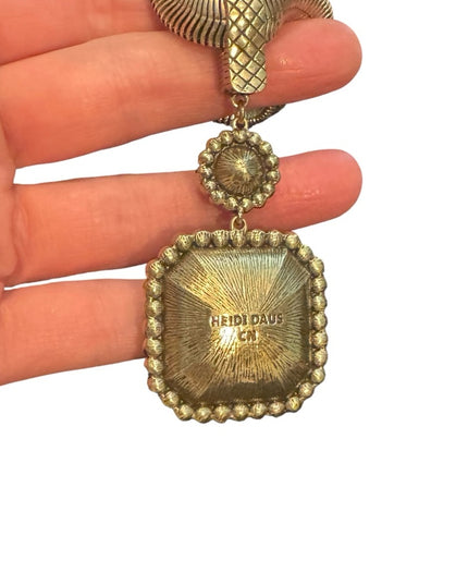 HEIDI DAUS "Breakfast at Heidi's" Jonquil Canary Crystal Enhancer Necklace NIB