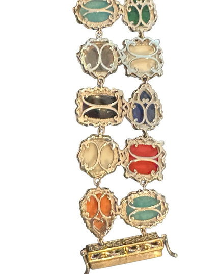 Gems En Vogue Michael Valitutti Multicolor Gemstone Bracelet Sterling 18k Gold