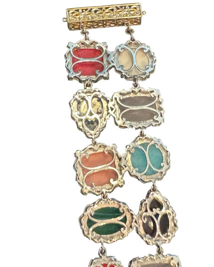 Gems En Vogue Michael Valitutti Multicolor Gemstone Bracelet Sterling 18k Gold